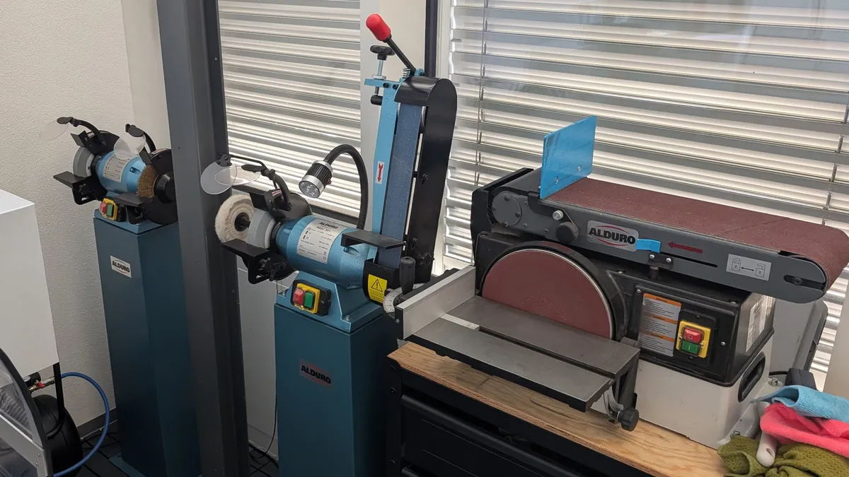 Rotary grinders for metal and plastic finishing.
