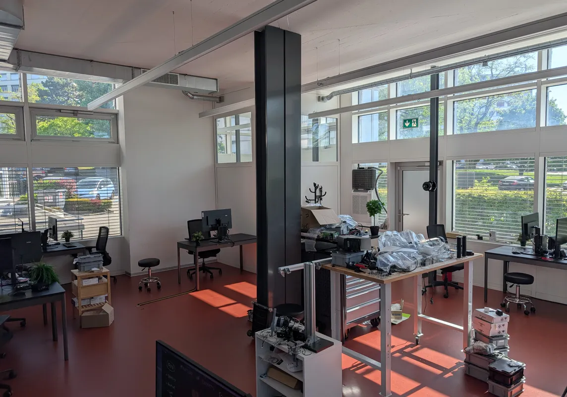 Shared workspace and technical environment inside the residency.